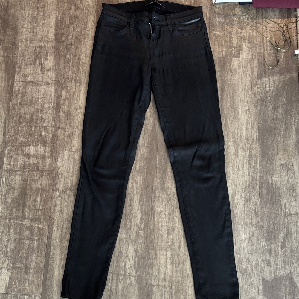 J Brand Women's coated Black Skinny Jeans